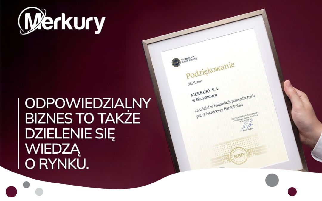 Merkury S.A. w gronie firm, którym zaufał NBP